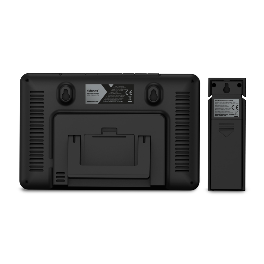 ELDONEX EWS-1010-BK - Meteostanica sa LCD displejem 2xAAA crna