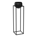 Elegantna metalna saksija za cveće 111,3x29 cm crna