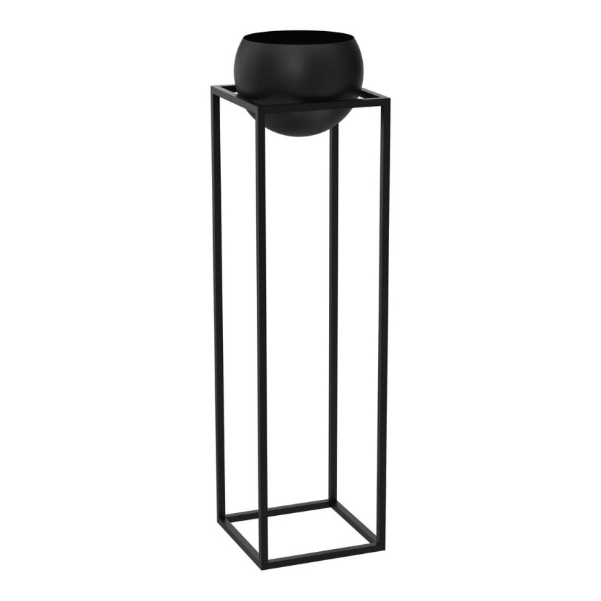 Elegantna metalna saksija za cveće 111,3x29 cm crna