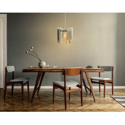 Elegantni luster na sajli 1xE27/60W/230V, bela, prečnik 23 cm