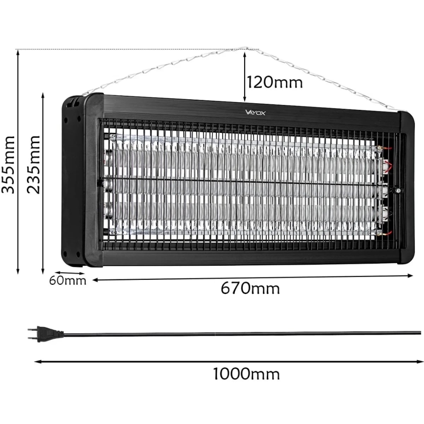 Električna zamka za insekte 3x20W/230V 200 m2