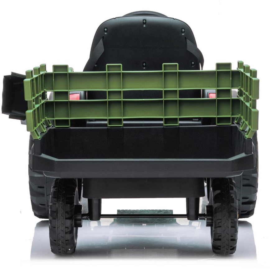Električni traktor sa prikolicom 2x30W/7000 mAh crno/zelena + Daljinski upravljač