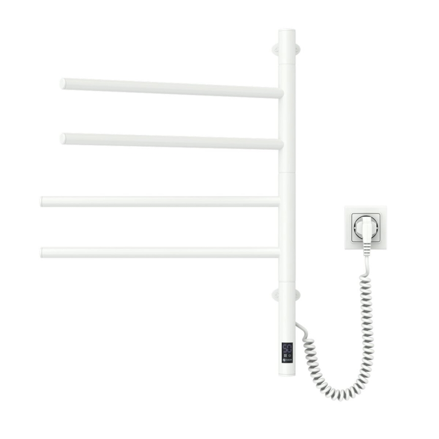 Električno okretno sušilo za peškire sa termostatom ARABESQUE 150W/230V 64,6 cm IP44 bela