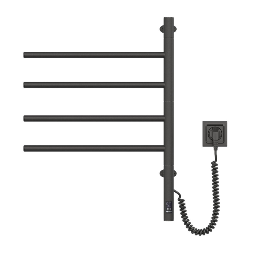 Električno okretno sušilo za peškire sa termostatom ARABESQUE 150W/230V 64,6 cm IP44 crno