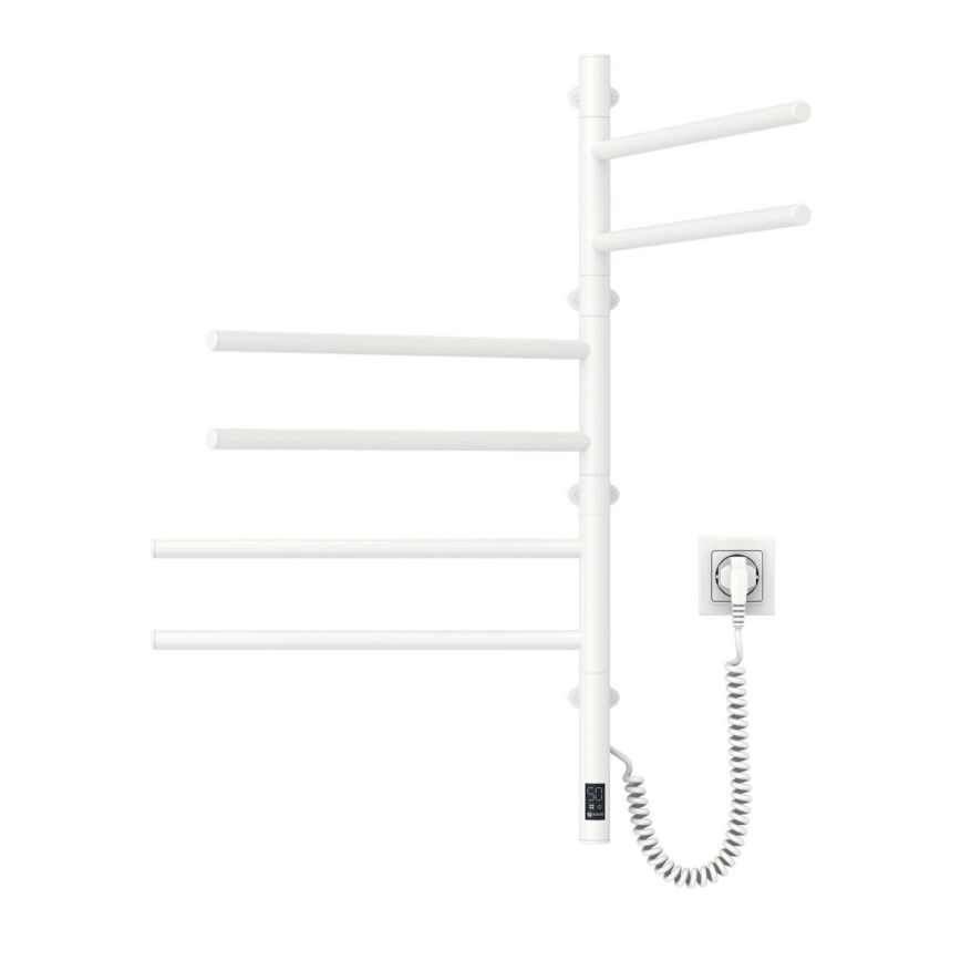 Električno okretno sušilo za peškire sa termostatom ARABESQUE 196W/230V 81,8 cm IP44 bela