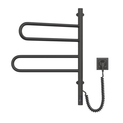 Električno okretno sušilo za peškire sa termostatom FOUETTE 128W/230V 64,6 cm IP44 crno