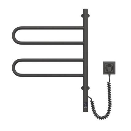 Električno okretno sušilo za peškire sa termostatom FOUETTE 128W/230V 64,6 cm IP44 crno