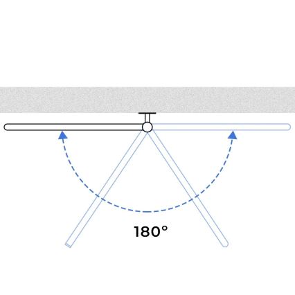 Električno okretno sušilo za peškire sa termostatom FOUETTE 128W/230V 64,6 cm IP44 crno
