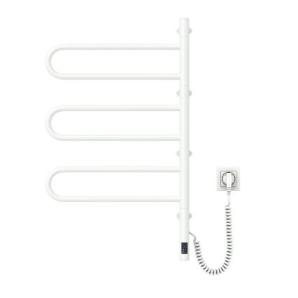 Električno okretno sušilo za peškire sa termostatom FOUETTE 185W/230V 81,8 cm IP44 bela