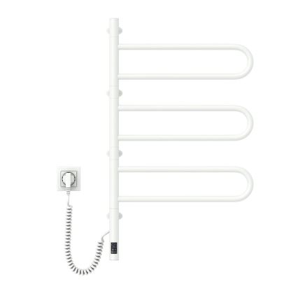 Električno okretno sušilo za peškire sa termostatom FOUETTE 185W/230V 81,8 cm IP44 bela