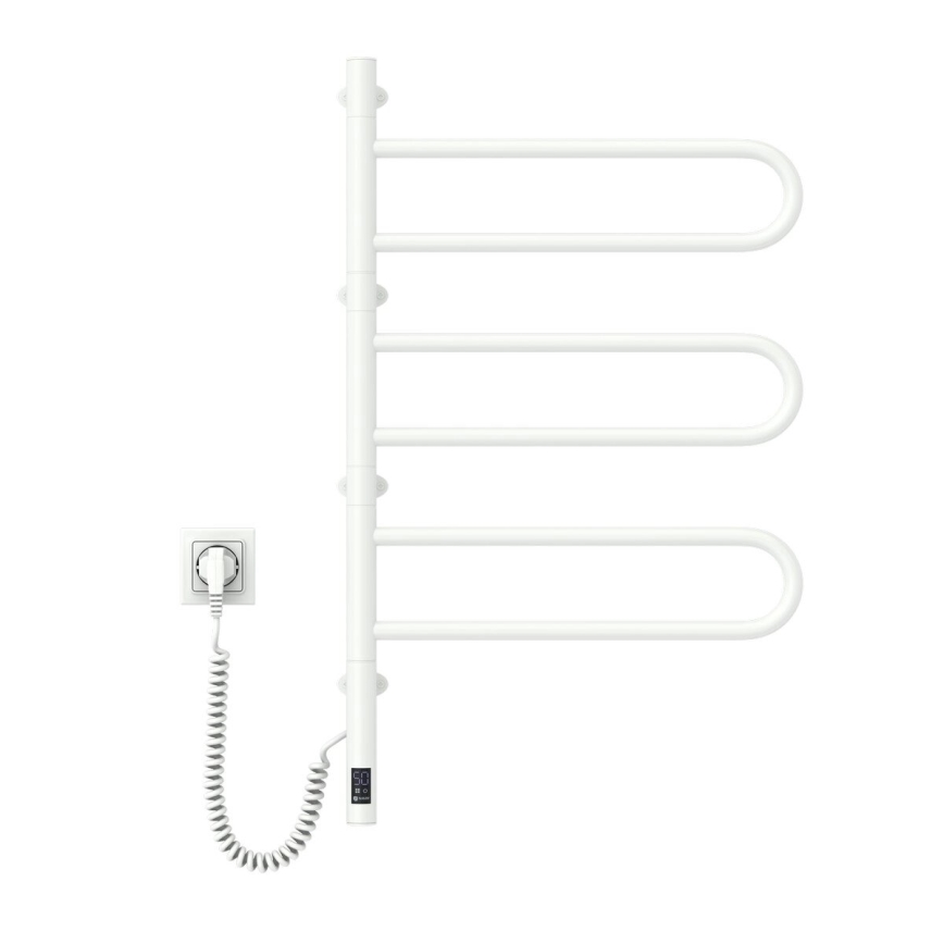 Električno okretno sušilo za peškire sa termostatom FOUETTE 185W/230V 81,8 cm IP44 bela