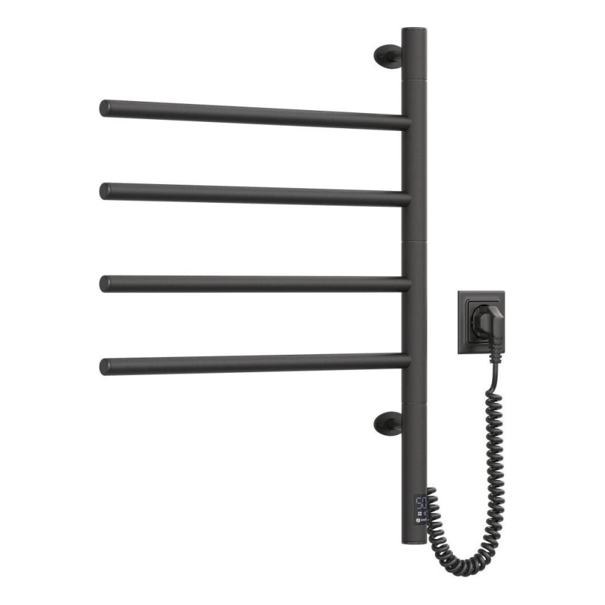 Električno okretno sušilo za peškire sa termostatom ARABESQUE 150W/230V 64,6 cm IP44 crno