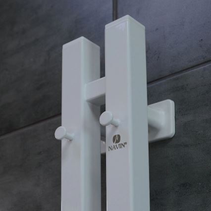 Električno sušilo za peškire sa termostatom SILOUETTE 187W/230V 120,6 cm IP44 bela desna uglast