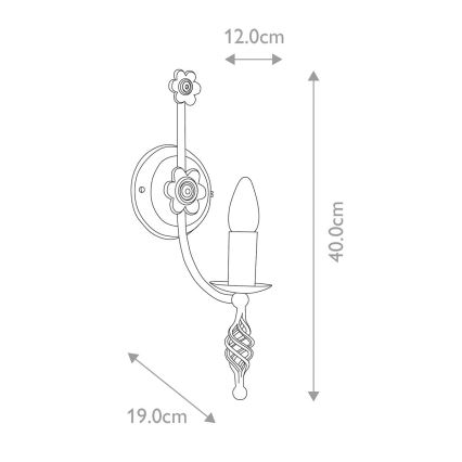 Elstead - Zidna lampa BELFRY 1xE14/60W/230V
