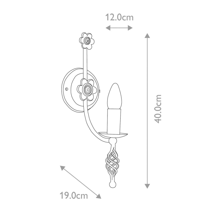 Elstead - Zidna lampa BELFRY 1xE14/60W/230V