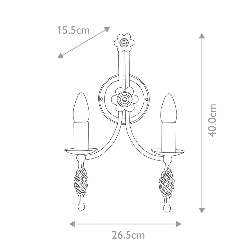 Elstead - Zidna lampa BELFRY 2xE14/60W/230V
