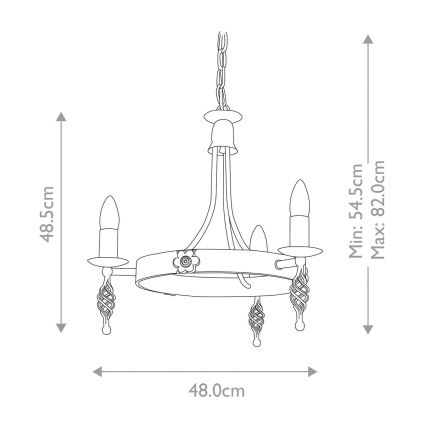 Elstead - Luster na lancu BELFRY 3xE14/60W/230V