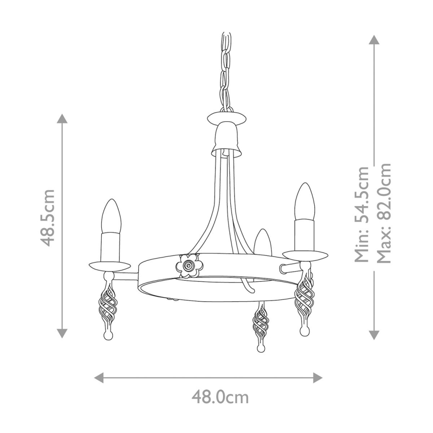 Elstead - Luster na lancu BELFRY 3xE14/60W/230V