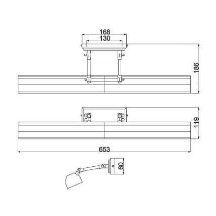 Elstead - Osvetljenje za slike CHAWTON 4xE14/40W/230V zlatna