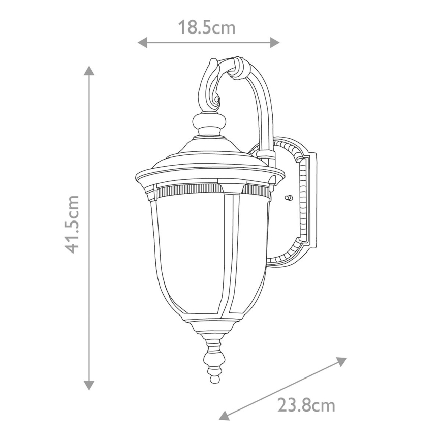 Elstead - Spoljašnja zidna lampa CLEVELAND 1xE27/60W/230V IP44