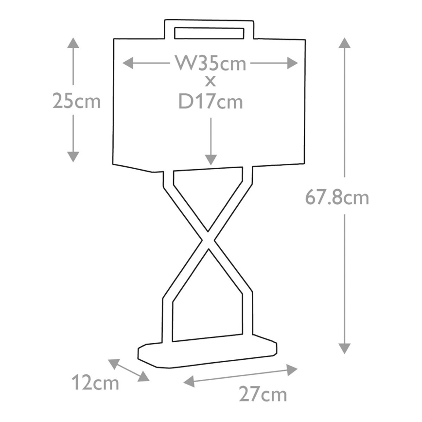 Elstead - Stona lampa CROSS 1xE27/60W/230V zlatna/bela
