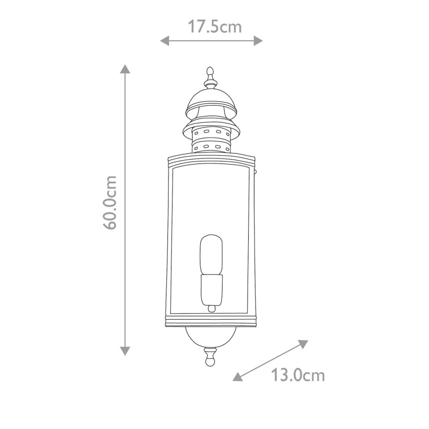Elstead - Spoljašnja zidna lampa DOWNING STREET 1xE27/60W/230V IP44