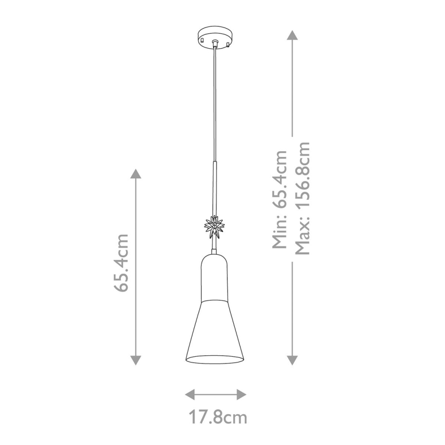 Elstead - Luster na sajli ETOILE 1xE27/60W/230V pr. 17,8 cm crno