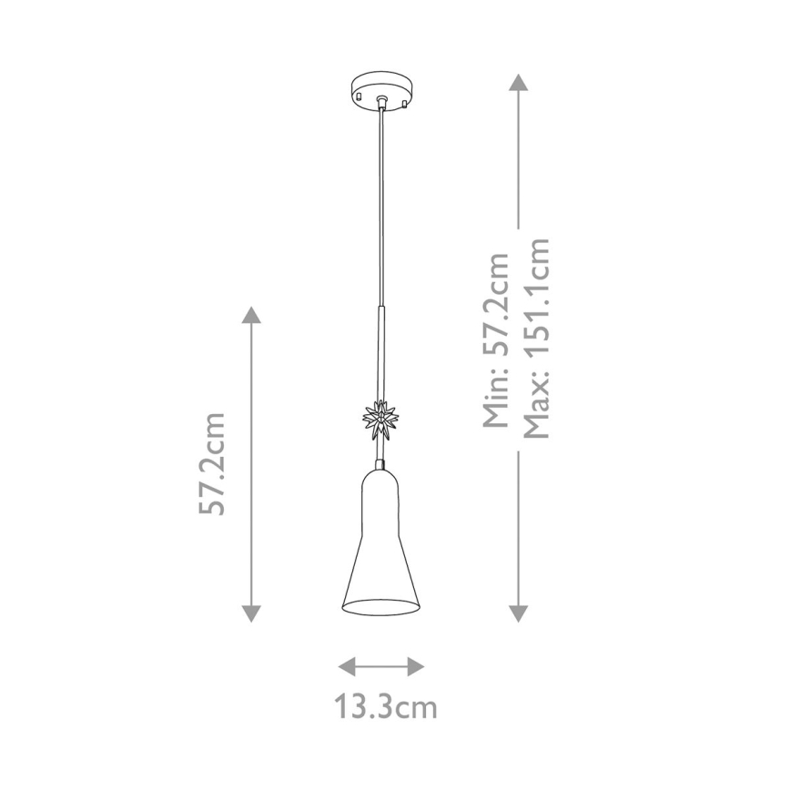 Elstead - Luster na sajli ETOILE 1xE27/60W/230V pr. 13,3 cm zlatna
