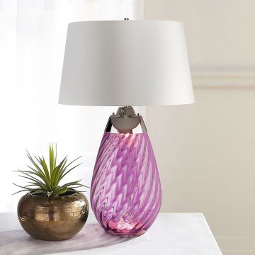 Elstead - LED Stona lampa LENA 1xE27/40W/230V + 1xGU10/7W 74 cm roze/bela