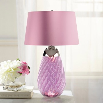 Elstead - LED Stona lampa LENA 1xE27/40W/230V + 1xGU10/7W 74 cm roze