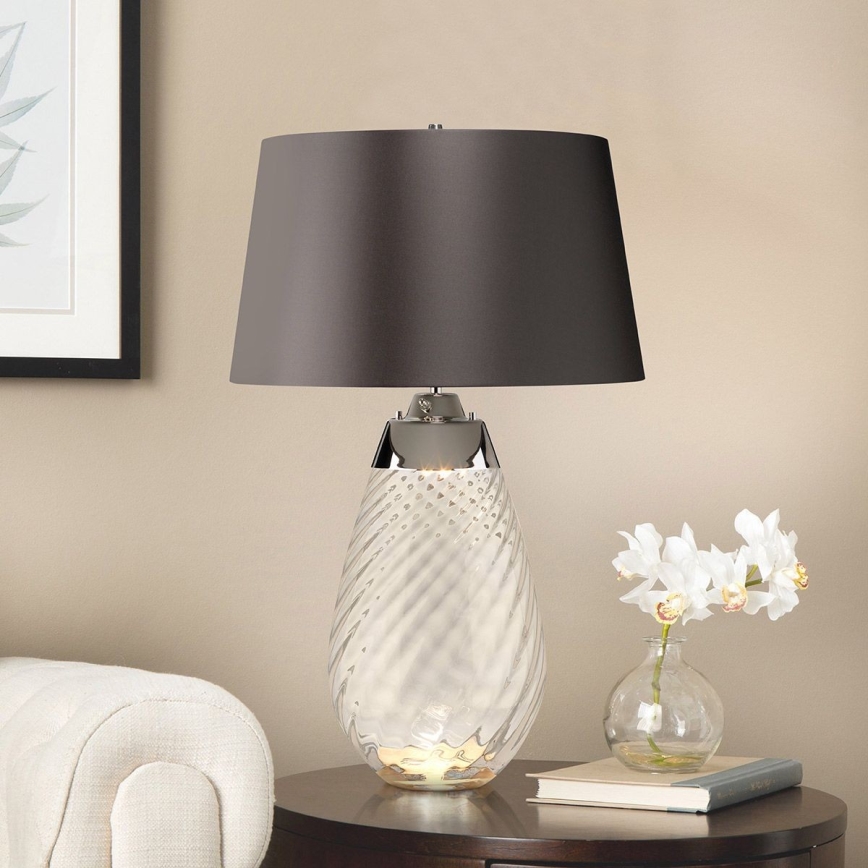 Elstead - LED Stona lampa LENA 1xE27/40W/230V + 1xGU10/7W 74 cm sivo