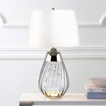 Elstead - LED Stona lampa LENA 1xE27/60W/230V + 1xGU10/7W 60,5 cm bela