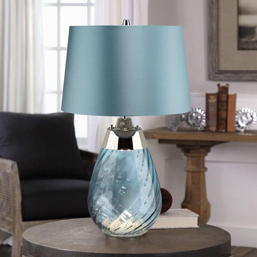 Elstead - LED Stona lampa LENA 1xE27/60W/230V + 1xGU10/7W 60,5 cm plava