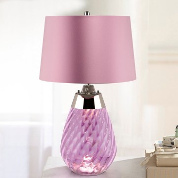 Elstead - LED Stona lampa LENA 1xE27/60W/230V + 1xGU10/7W 60,5 cm roze