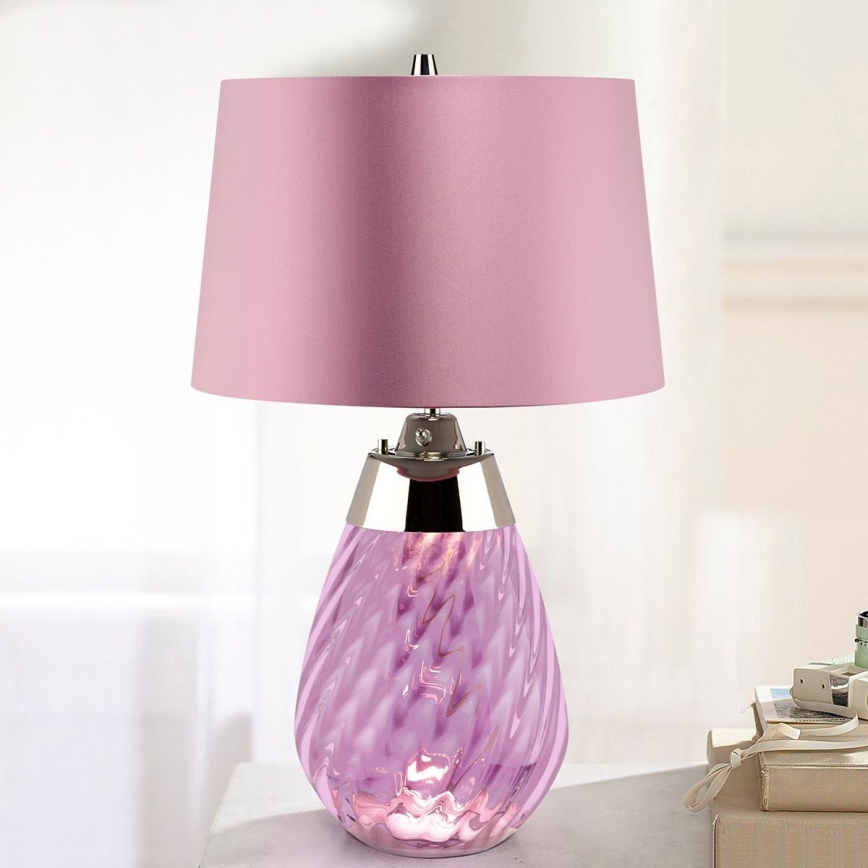 Elstead - LED Stona lampa LENA 1xE27/60W/230V + 1xGU10/7W 60,5 cm roze