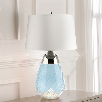 Elstead - LED Stona lampa LENA 1xE27/60W/230V + 1xGU10/7W 60,5cm plava/bela