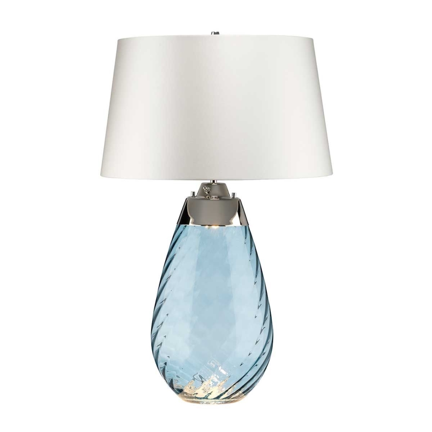 Elstead - LED Stona lampa LENA 1xE27/40W/230V + 1xGU10/7W 74 cm plava/bela
