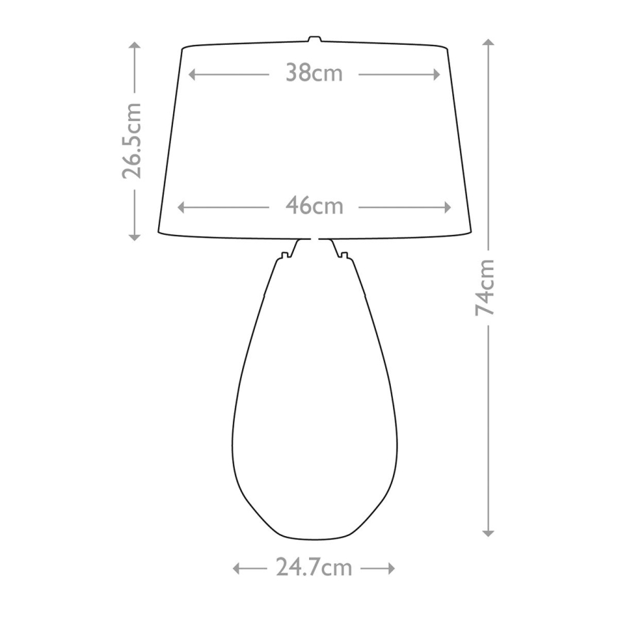 Elstead - LED Stona lampa LENA 1xE27/40W/230V + 1xGU10/7W 74 cm plava/bela