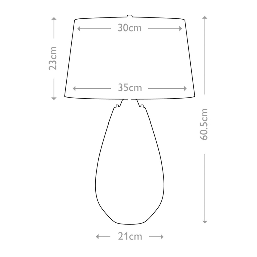 Elstead - LED Stona lampa LENA 1xE27/60W/230V + 1xGU10/7W 60,5cm plava/bela