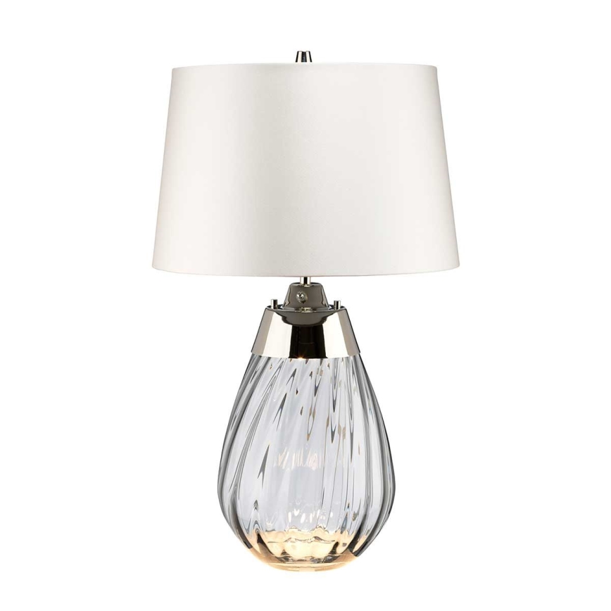 Elstead - LED Stona lampa LENA 1xE27/60W/230V + 1xGU10/7W 60,5 cm bela