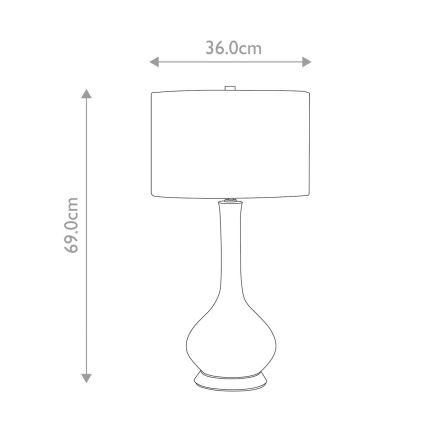 Elstead - Stona lampa MILO 1xE27/60W/230V bež