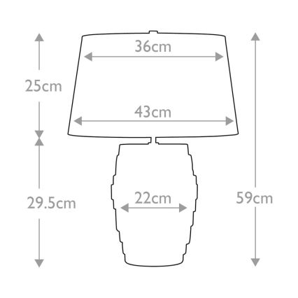 Elstead - Stona lampa NEPTUNE 1xE27/60W/230V