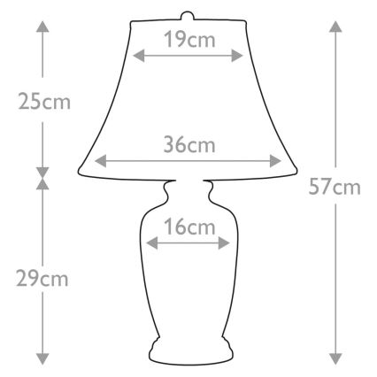 Elstead - Stona lampa plavo GINGER JAR 1xE27/60W/230V