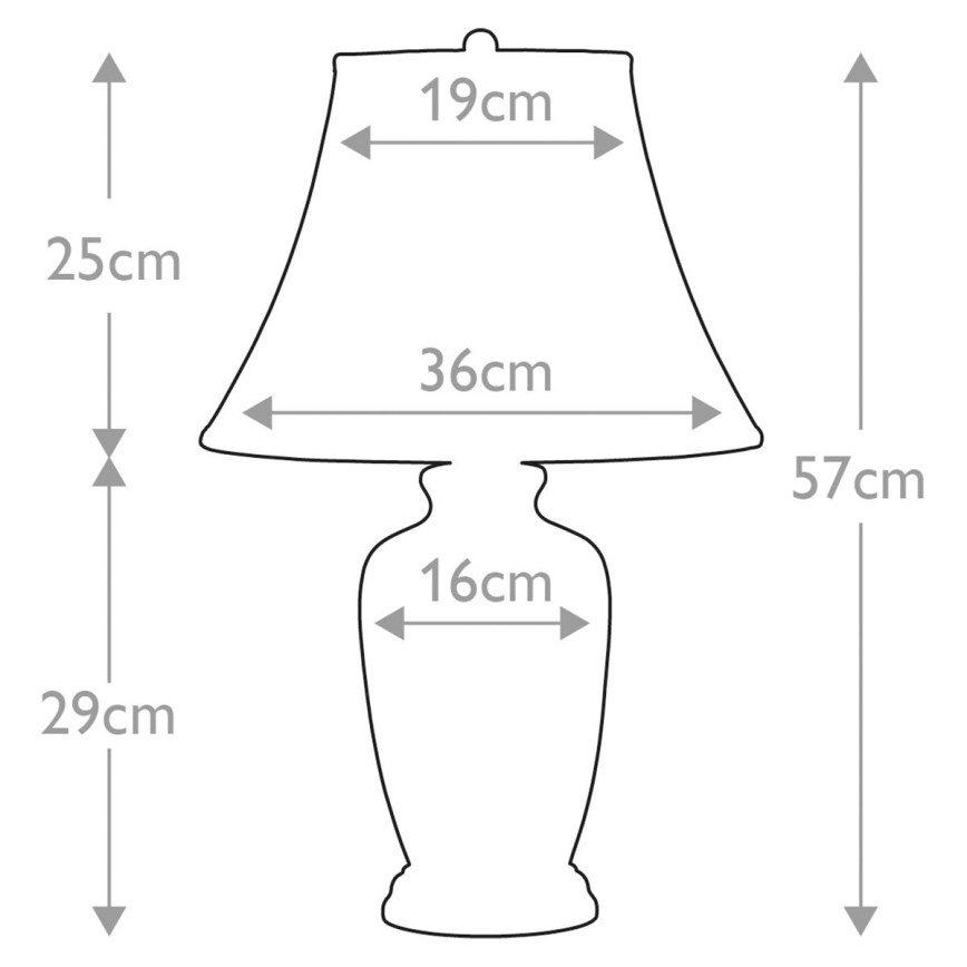 Elstead - Stona lampa plavo GINGER JAR 1xE27/60W/230V