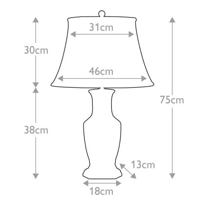Elstead - Stona lampa plavo HEX 1xE27/60W/230V