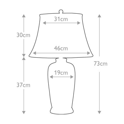 Elstead - Stona lampa plavo TRADITIONAL 1xE27/60W/230V
