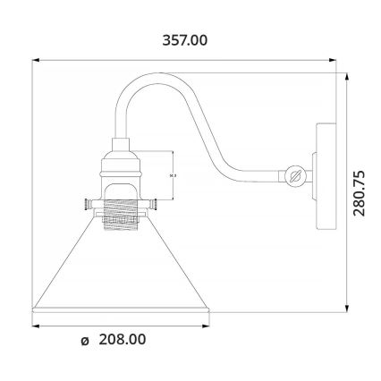 Elstead - Zidna lampa PROVENCE 1xE27/60W/230V crno