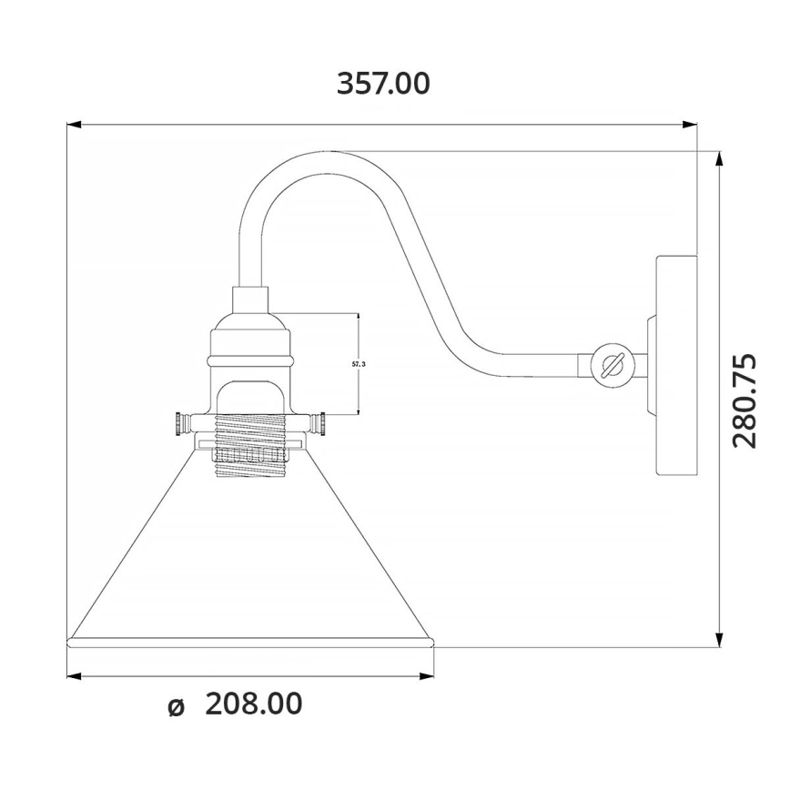 Elstead - Zidna lampa PROVENCE 1xE27/60W/230V crno