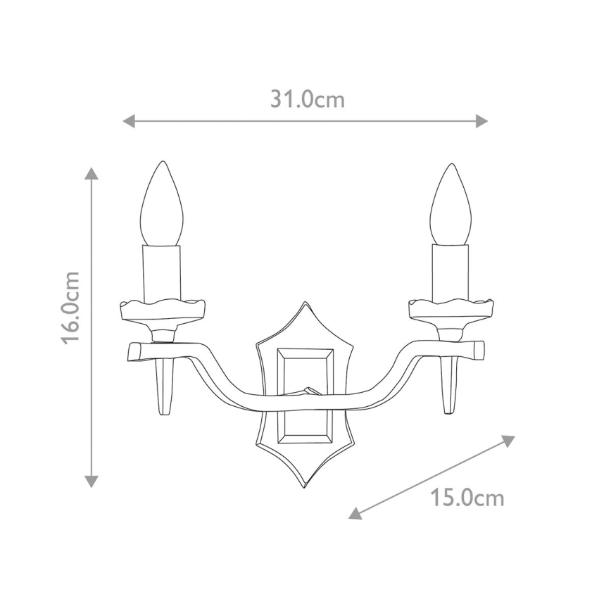 Elstead - Zidna lampa RECTORY 2xE14/60W/230V