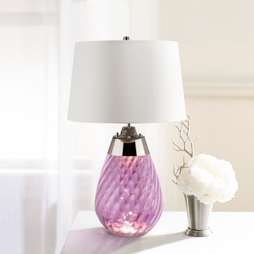 Elstead - Stona lampa LENA 1xE27/60W/230V roze